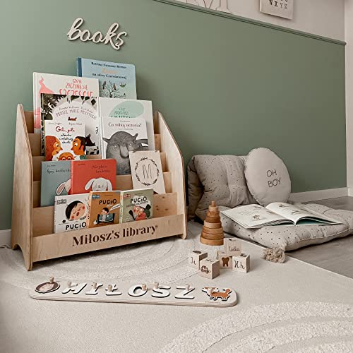 Montessori Bookcase for Kids Large Grey