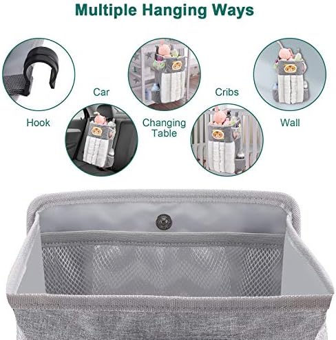 Accmor Hanging Baby Diaper Caddy Organizer Grey
