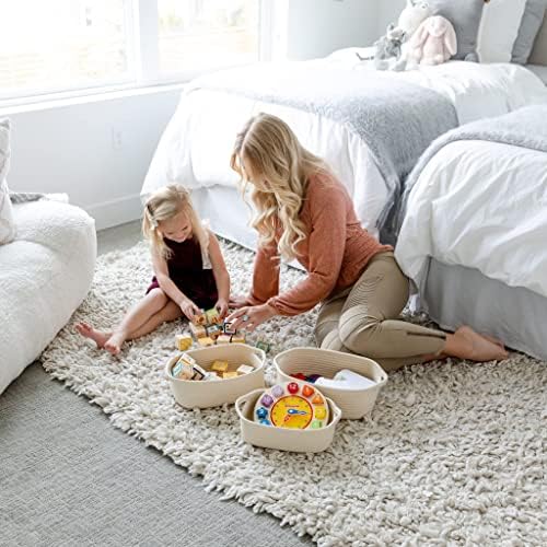 NaturalCozy 5-Piece Rectangle Storage Basket Set