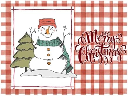 Autravelco Vinyl Wall Quotes Christmas Red Buffalo Plaid Check Sticker