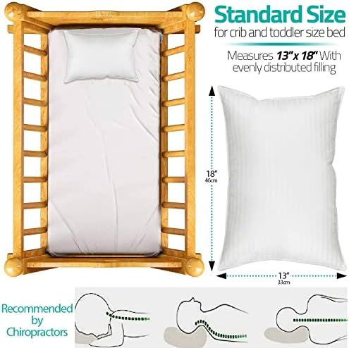 Kinder Fluff Toddler Pillows 2pk - 13x18in White 1