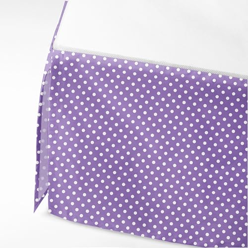 Bacati Mix N Match Pin Dots Crib Bed Skirt Lilac