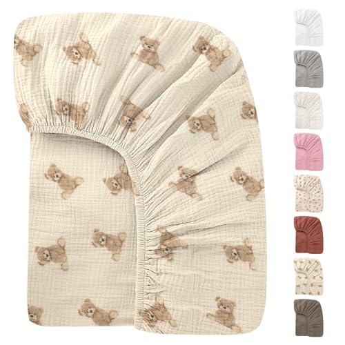 52x28 Inches Muslin Crib Sheet for Baby Girls and Boys