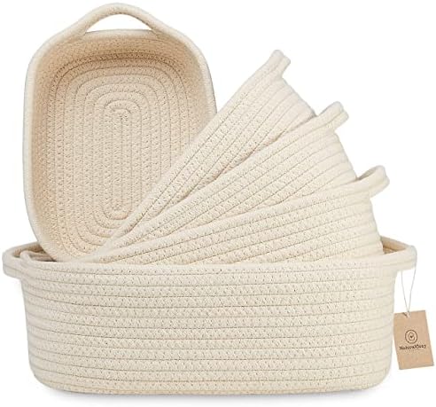 NaturalCozy 5-Piece Rectangle Storage Basket Set