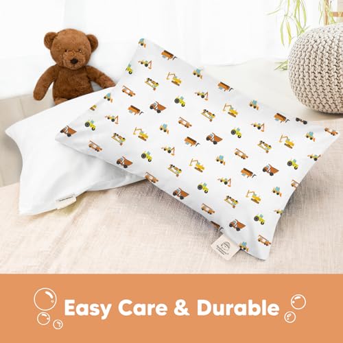 KeaBabies Toddler Pillowcase 13x18 - Organic Cotton Soft Durable Cute Envelope Closure