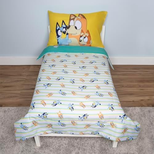 Bluey 4 Piece Toddler Bedding Set - Blue Boys or Girls