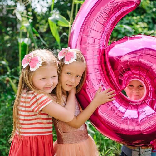 Fancheer Birthday Hair Bow for Baby Girls 1-6 Years