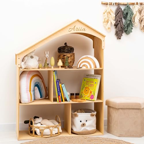 Enjoy The Wood Wooden Dollhouse Bookcase Pink