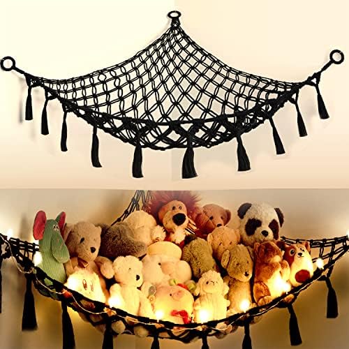 Yewiwin Macrame Toy Hammock with LED Light