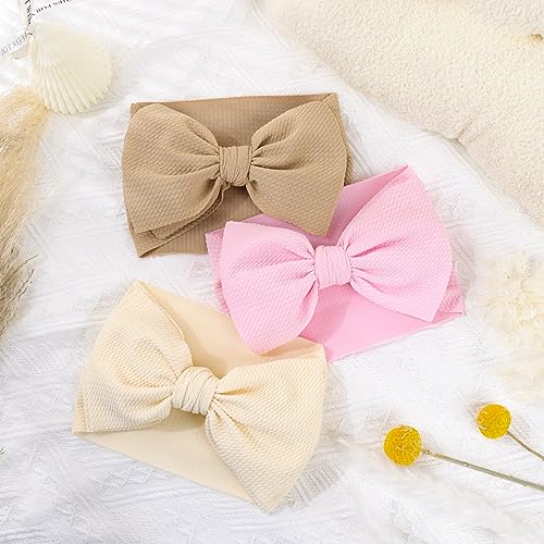 YanJie Soft Stretchy Baby Girl Headbands 3PCS