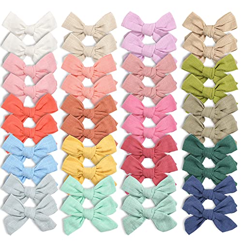 CLLOT 40 Piece Hair Bow Set with Clips for Girls