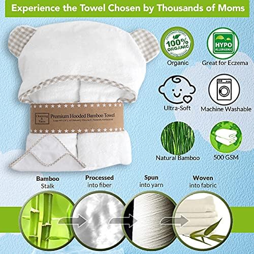 Channing Yates Organic Bamboo Hooded Towel Set