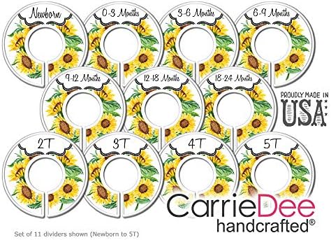 CarrieDee Baby Clothes Size Dividers Set of 11 1