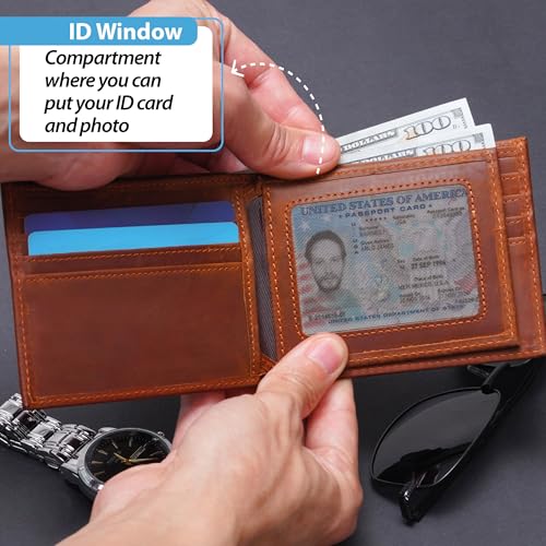Personalized Leather Wallet for Men - Custom Initials Design