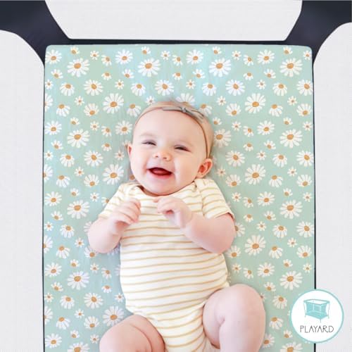 The Peanutshell 3-Pack Daisy Dreams Playard Sheets