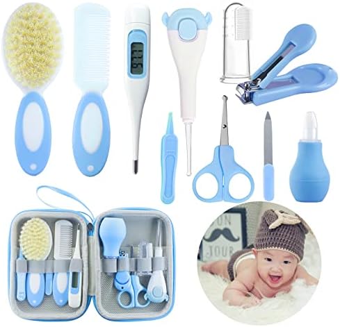 ZELINYE 10Pcs Baby Grooming Kit with LED Earwax Remover