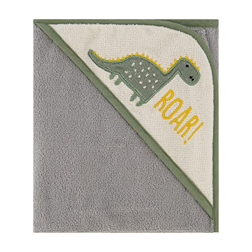 Cudlie Buttons Stitches Baby Hooded Towels 3 Pack Dino Roar