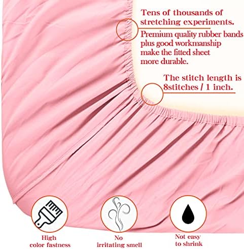 NTBAY Toddler Bedding Set - 4 Piece Pink