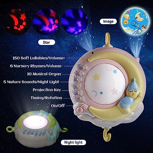 Mini Tudou Musical Crib Mobile with Lights and Remote Control