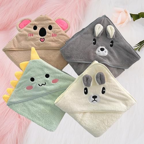 TMIELYBS 4Pack Hooded Baby Towels with Hood