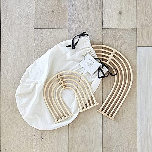 Rattan Rainbow Wall Decor Set of 2 - Handmade 1