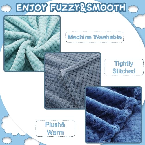 Frienda 4 Pcs Fluffy Baby Blanket for Newborns and Toddlers
