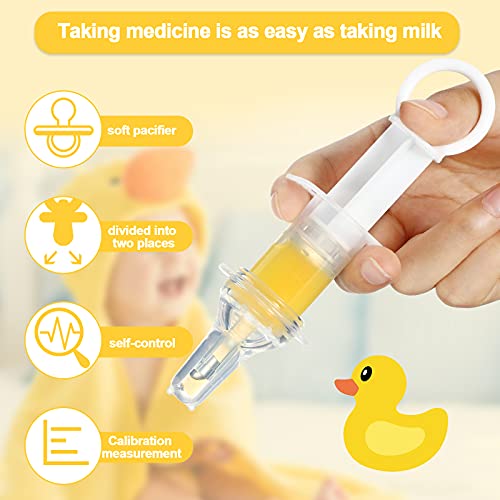 Nuanchu 3 Pcs Baby Feeding Syringe with Nipple and Pacifier