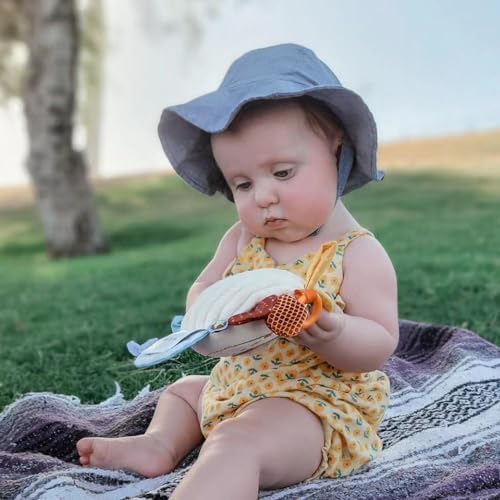 HABA Teether Cuddly Rainbow Round - Soft Activity Toy with Rattling Teething Elements 1
