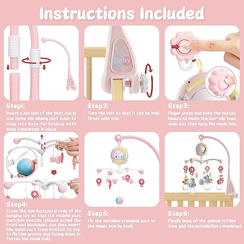 Mini Tudou Musical Crib Mobile with Lights and Remote Control