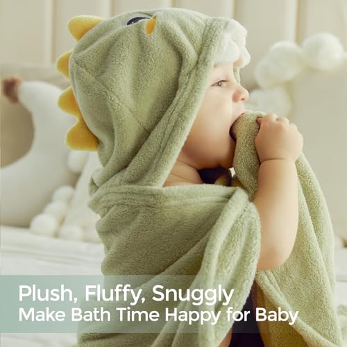 Momcozy Hooded Baby Towels 2 Pack - Premium Coral Fleece