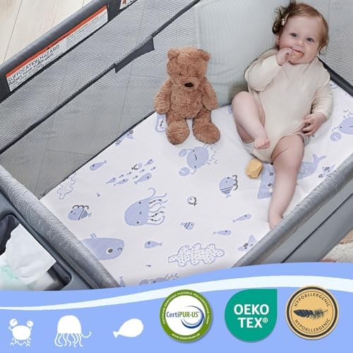 Pack and Play Mattress with Dual Sided Foam 38x26