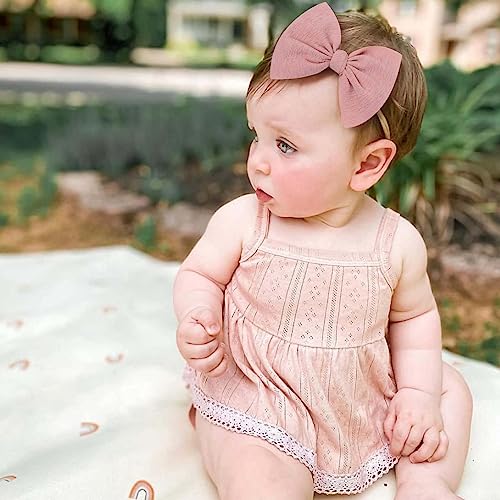 YanJie 45 Nylon Bow Headbands for Baby Girls - 10 Pieces