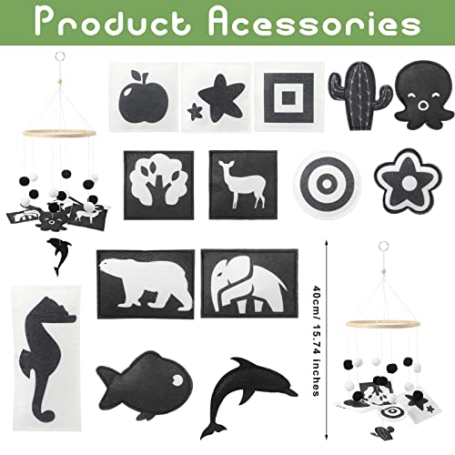HyDren Baby Crib Mobile - 2 Styles Black and White Decor