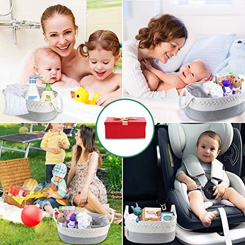 Lzellah Baby Diaper Caddy Organizer with 8 Pockets and 2 Dividers