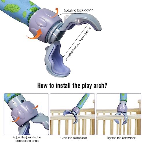 Willway Adjustable Baby Travel Play Arch with Musical Toys