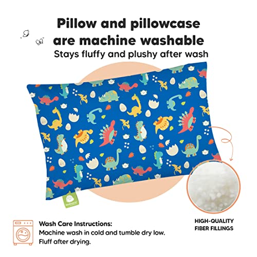 KeaBabies Toddler Pillow - 13x18 DinoWorld Organic Cotton