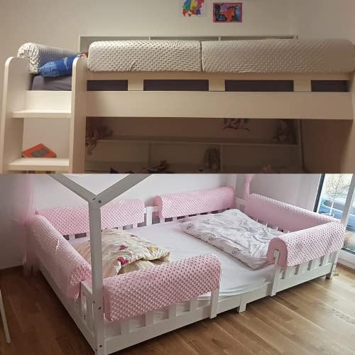 Wonder Space Toddler Bed Rail Bumpers - Anti-Collision Safety Padding Pink 23ft