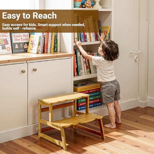 COSYLAND Toddler Step Stool with Side Guard