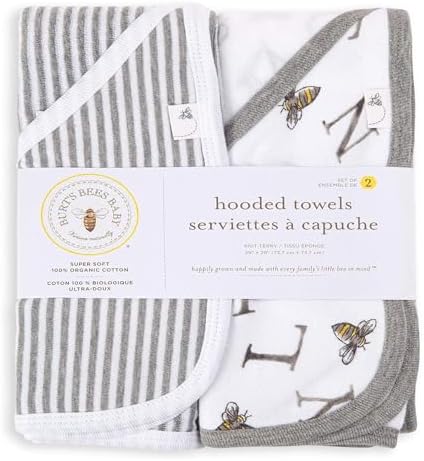 Burts Bees Baby Organic Cotton Hooded Towels 2-Pack 1