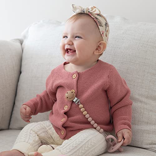 SAMiGO Pacifier Clips 2 Pack - Blue Gray Baby Binky Holders