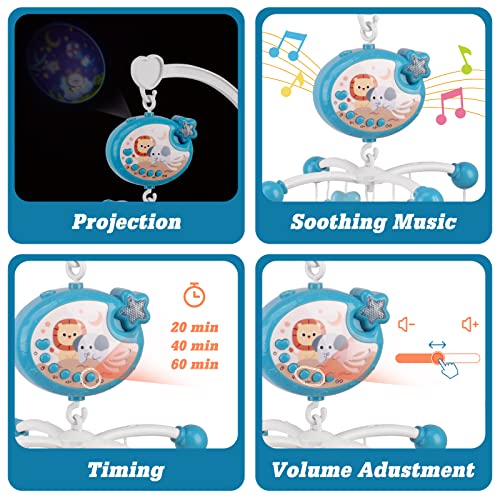 Nicknack Baby Mobile with Music and Lights for Infants 0-6 Months