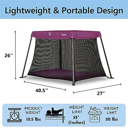 Dream On Me Travel Light Playard Pink