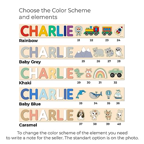 Personalized Wooden Name Puzzle With Knobs For Toddlers