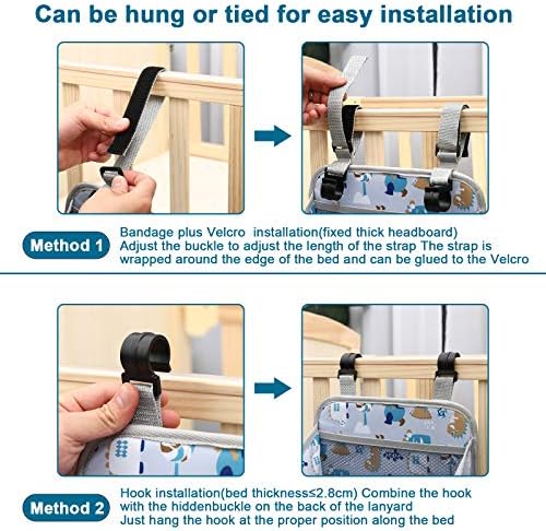 Accmor Hanging Diaper Caddy Organizer for Crib White