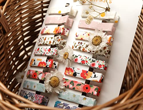 Fancy Clouds 20pcs Flower Hair Clips for Girls Women Kids