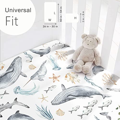 GRSSDER Stretchy Ultra Soft Crib Sheets Set of 2