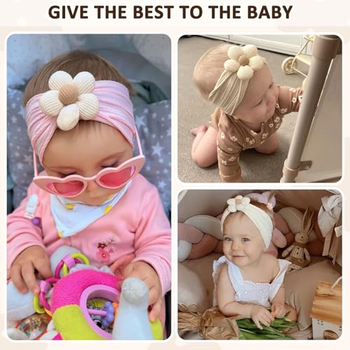3 Pcs Baby Flower Headbands for Girls