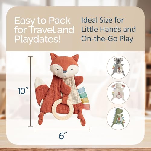 Itzy Ritzy Bitzy Crinkle Sensory Toy Fox 1