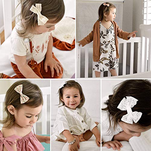 Baby Girl Hair Clips Bows Barrettes 10 Pack Set