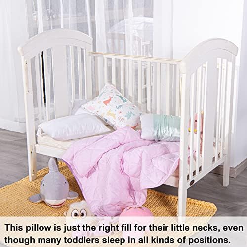 NTBAY 2 Pack Cotton Down Alternative 13x18 Travel Pillows for Kids